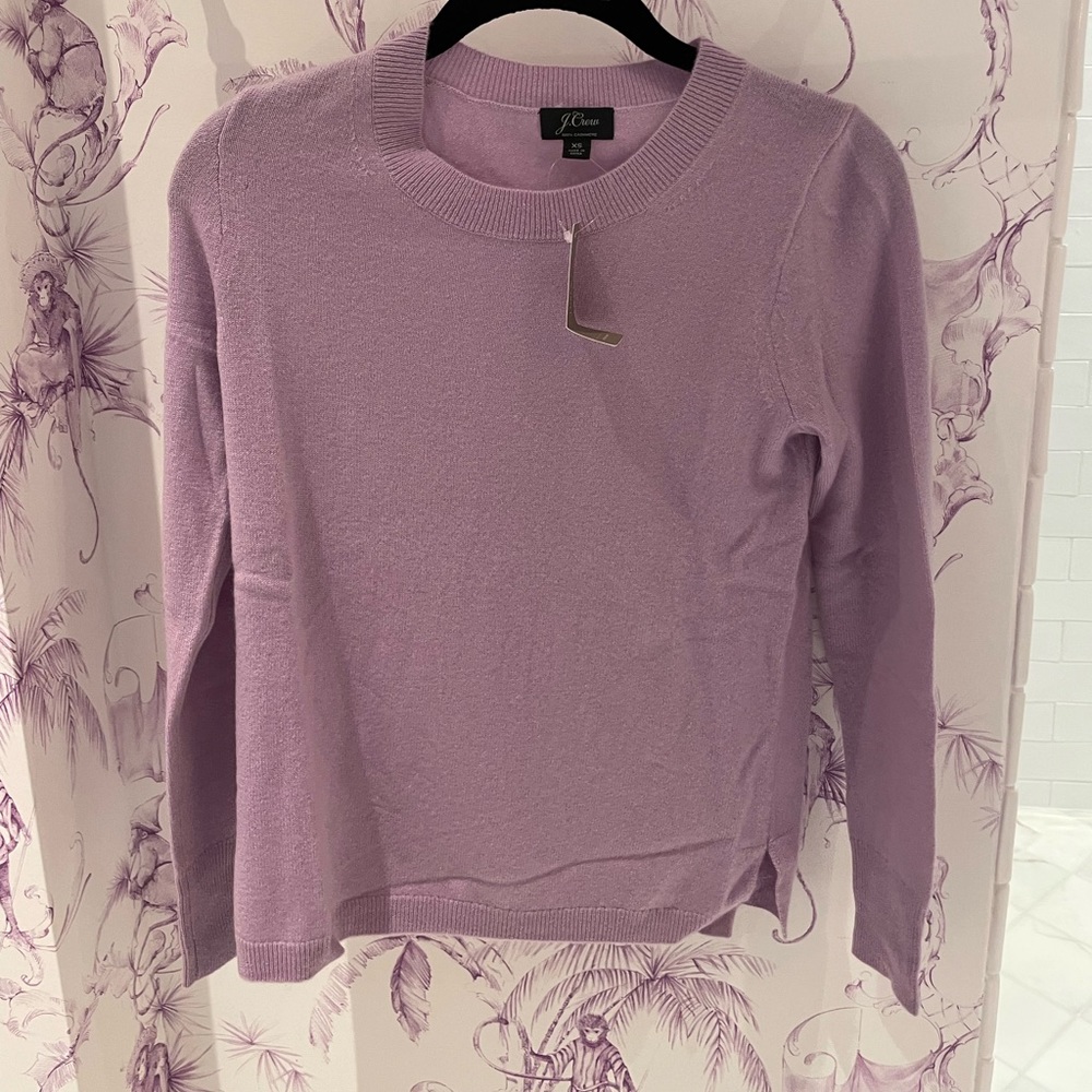 J.Crew simple purple cashmere sweater